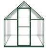 vidaXL Greenhouse Green and Transparent Aluminum, Polycarbonate Large