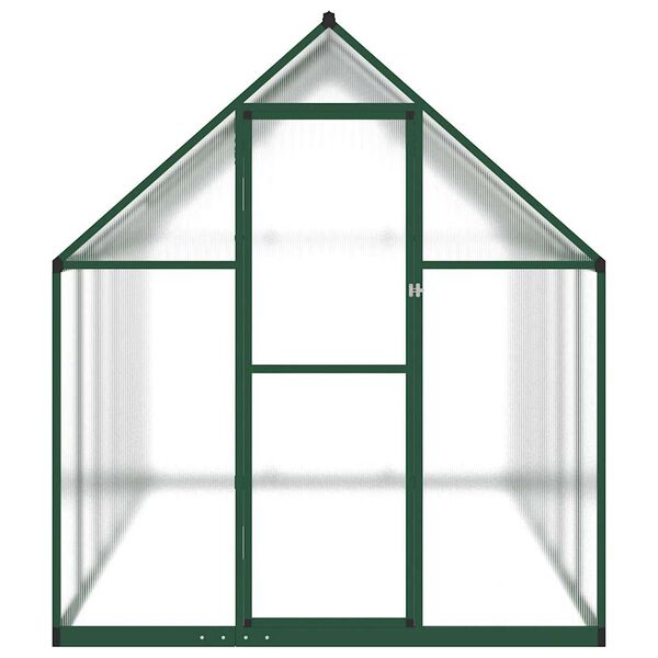 vidaXL Greenhouse Green and Transparent Aluminum, Polycarbonate Large