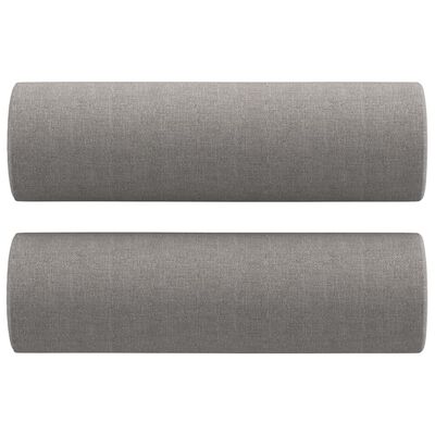 vidaXL 3-Seater Sofa with Pillows&Cushions Light Gray 82.7" Fabric