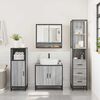vidaXL Bathroom Furniture Set Grey Sonoma Engineered wood, metal Tall