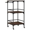 vidaXL Kitchen Trolley Brown Oak 23.8"x19.7"x41.3" Engineered Wood