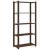 vidaXL 5-Tier Storage Rack Brown 31.5x15.0x66.9" Solid Wood Pine