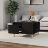 vidaXL Coffee Table Black Engineered wood Small Coffee Table Square