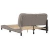 vidaXL Bed Frame Taupe Polyester fabric, metal, solid pine wood, plywood