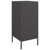 vidaXL Sideboard Black Cold-rolled steel 14.2x15.4x31.1 in Sideboard