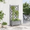 vidaXL Planter Grey Solid Fir Wood Medium Planters Planter