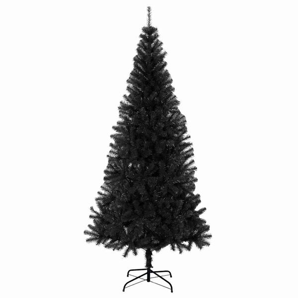 vidaXL Artificial Christmas Tree Black PVC, Steel Large Durable