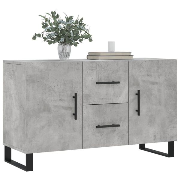 vidaXL Sideboard Concrete Gray Engineered wood, Metal