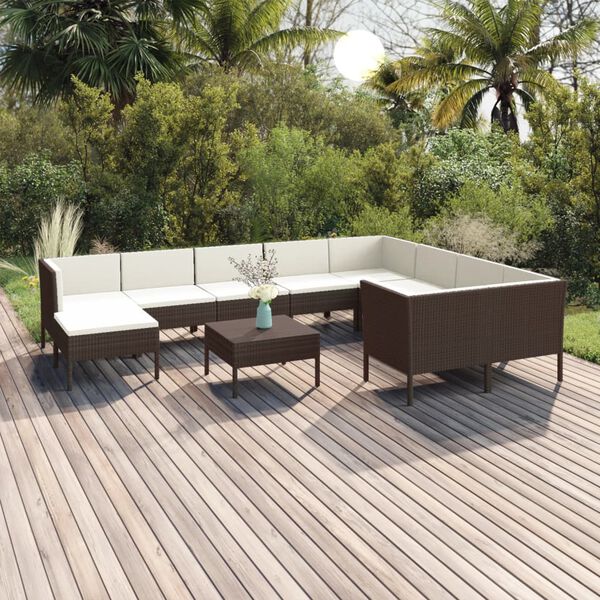 vidaXL Garden Lounge Set Brown