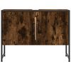 vidaXL Bathroom Sink Cabinet Smoked oak Engineered wood Medium
