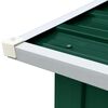 vidaXL Garden Log Storage Shed Galvanized Steel 129.9"x36.2"x60.2" Green