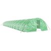 vidaXL Greenhouse Green Polyethylene, Galvanized Steel Large