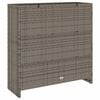 vidaXL Storage Cabinet with Shelf Grey 39.37 x 14.17 x 40.16 in Rattan