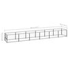 vidaXL Dog Kennel Black Steel Extra Large Durable Dog Kennel