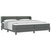 vidaXL Box Spring Bed with Mattress Dark grey 78.74 x 78.74 in Fabric