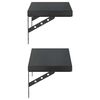 vidaXL Wall Shelf Black Stainless Steel with a black coating Medium