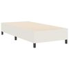 vidaXL Platform Bed Frame Cream 39.37 x 78.74 in Fabric