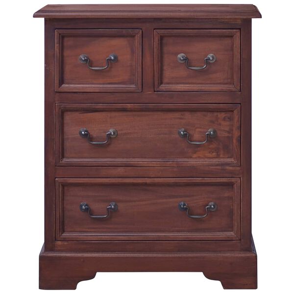 vidaXL Chest Of Drawer Classic Brown Solid Mahogany Wood Medium