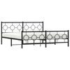 vidaXL Bed Frame Black Steel Super King Bed Frame Rectangular