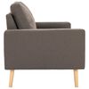 vidaXL Sofa Taupe Fabric (100% polyester), solid pine wood, rubberwood