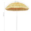 vidaXL Beach Parasol Natural Polypropylene Medium Height-Adjustable