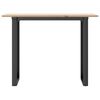 vidaXL Dining Table O-Frame 39.4"x19.7"x29.5" Solid Wood Pine and Steel