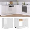 vidaXL Sink Base Cabinet High Gloss White Engineered Wood