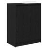 vidaXL Shoe Cabinet Black Oak Engineered Wood Medium Shoe Cabinet