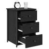 vidaXL Bedside Cabinet with Drawer 2 pcs Black Oak 40 x 36 x 60 cm