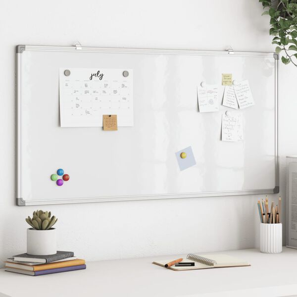 vidaXL Magnetic Whiteboard 23.6"x11.8"x0.7" Aluminum