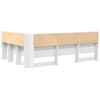 vidaXL Storage Headboard with Shelf White 62.99 in Engineered Wood