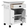 vidaXL Kitchen Trolley "BODO" White 28.3x17.7x31.5"