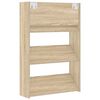 vidaXL Wall Shoe Cabinet Sonoma Oak 23.6"x7.1"x35.4" Engineered Wood