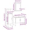vidaXL Bathroom Furniture Set with Door 3 pcs Brown 33 x 33 x 120.5 cm