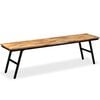 vidaXL Bench Teak Reclaimed Teak and Steel 63.0 x 13.8 x 17.7 in