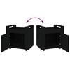 vidaXL Desk Trolley Black 23.6x17.7x23.6" Engineered Wood