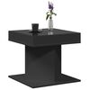 vidaXL Coffee Table Black Engineered wood, Glass 19.7x19.7x17.7 in