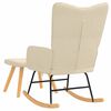 vidaXL Rocking Chair With Stool Cream