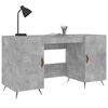 vidaXL Desk Concrete Grey Engineered wood, iron, faux leather Standard