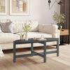 vidaXL Coffee Table Grey Solid pine wood Standard Durable Coffee Table