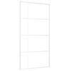 vidaXL Sliding Door ESG Glass and Aluminum 40.4"x80.7" White
