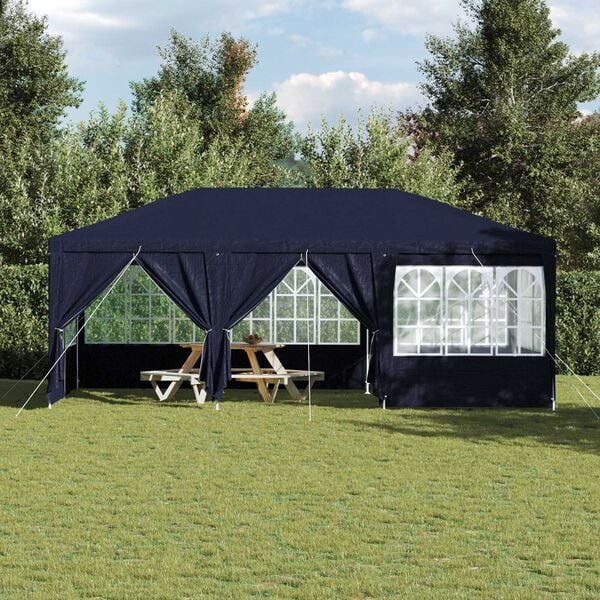 vidaXL Party Tent Blue 236.22 x 157.48 x 104.72 in Polyethylene