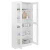 vidaXL Vitrine Cabinet High gloss white Engineered wood, glass Large