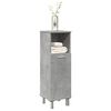 vidaXL Bathroom Cabinet Concrete Grey Engineered Wood 11.8x11.8x37.4 in