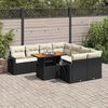 vidaXL Garden Sofa Set Black, Cream White