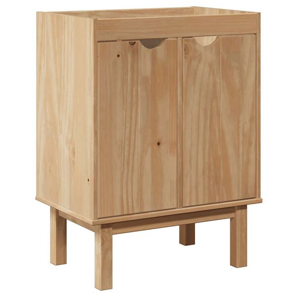 vidaXL Bathroom Sink Cabinet Honey brown Solid pine wood, engineered wood