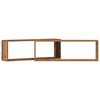 vidaXL Wall Shelf 2 pcs Old wood 80 x 15 x 26 cm Engineered wood