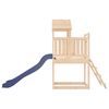 vidaXL Outdoor Playset Natural wood, Blue Solid Pine Wood, Polypropylene