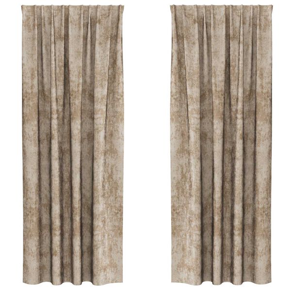 vidaXL Velvet Curtains 2 pcs Champagne 102.36 x 55.12 in Velvet
