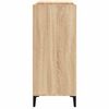 vidaXL Record Cabinet Sonoma oak Engineered wood, metal